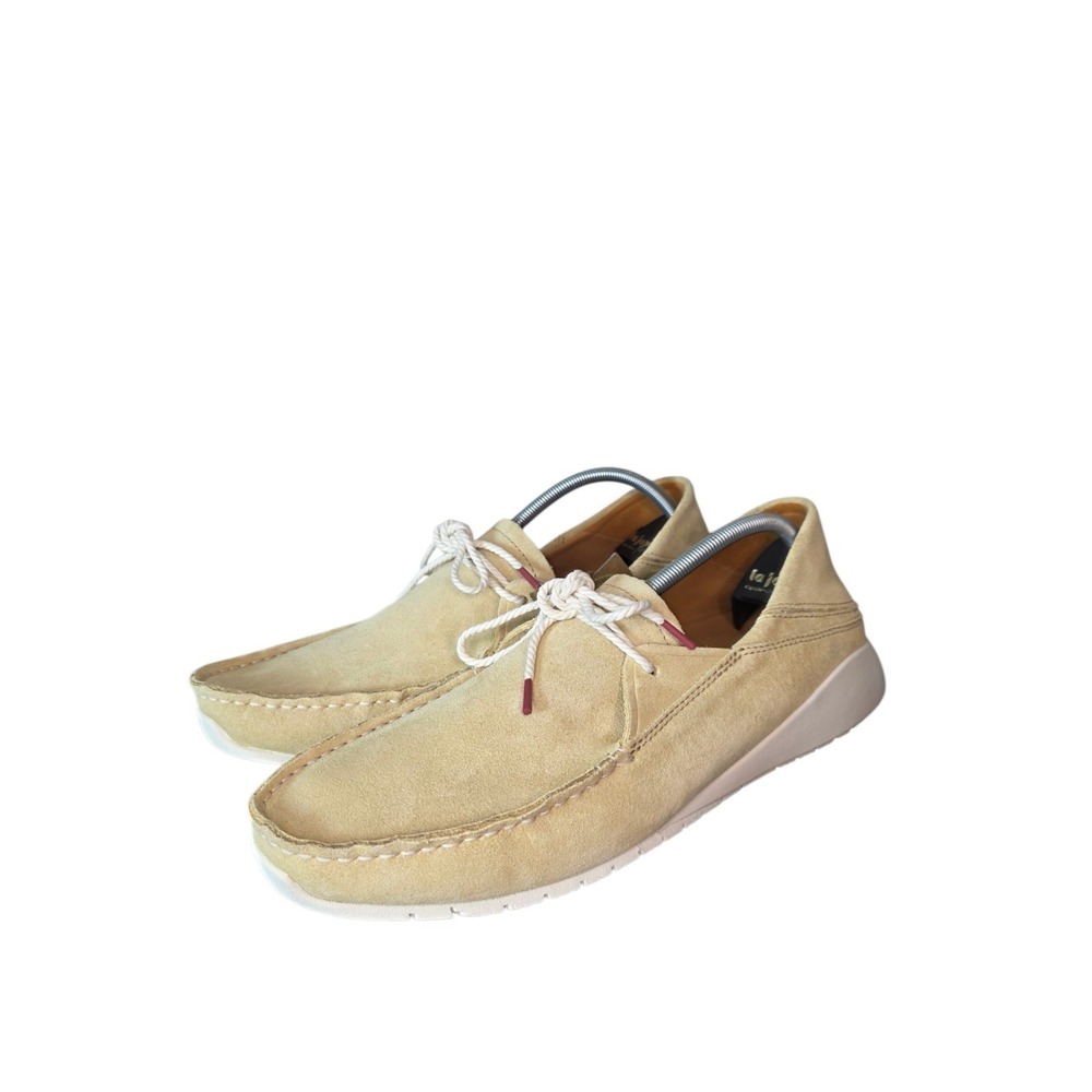 OluKai Ka'a Driver Shoes Mens 10 Golden Sand Suede Slip On Comfort Loafer